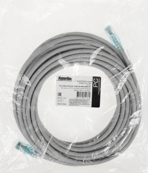Патч-корд Hyperline PC-LPM-UTP-RJ45-RJ45-C6-10M-LSZH-GY UTP RJ-45 вил.-вилка RJ-45 кат.6 10м серый LSZH - купить недорого с доставкой в интернет-магазине