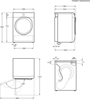 Сушильная машина Electrolux EW8D595MCE пан.англ. кл.энер.:A+++ макс.загр.:9кг белый - купить недорого с доставкой в интернет-магазине