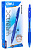Ручка шариков. автоматическая Deli X-tream EQ02330 прозрачный/синий d=0.7мм син. черн. сменный стержень линия 0.4мм резин. манжета