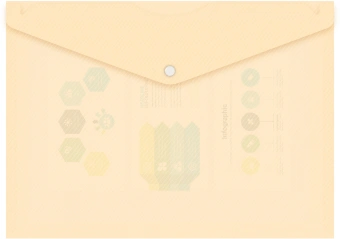 Конверт на кнопке Бюрократ DeLuxe DL801MILK/1 A4 пластик 0.18мм молочный - купить недорого с доставкой в интернет-магазине