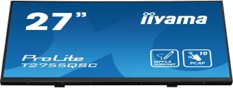 Монитор Iiyama 27" ProLite T2755QSC-B1 черный IPS LED 16:9 HDMI M/M глянцевая 400cd 178гр/178гр 2560x1440 75Hz DP WQ USB Touch 5.8кг - купить недорого с доставкой в интернет-магазине