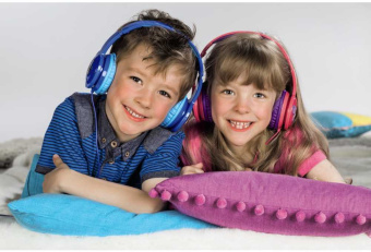 Наушники мониторные Hama Blink`n Kids 1.2м розовый проводные оголовье (00135664) - купить недорого с доставкой в интернет-магазине