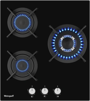 Газовая варочная поверхность Weissgauff HGG 451 BGV черный - купить недорого с доставкой в интернет-магазине