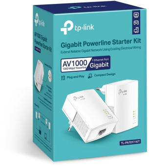 Сетевой адаптер HomePlug AV TP-Link TL-PA7017 KIT AV1000 Gigabit Ethernet (упак.:2шт) - купить недорого с доставкой в интернет-магазине