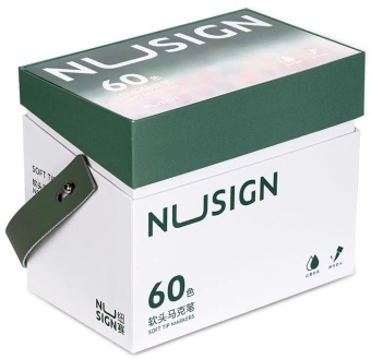 Набор маркеров для скетчинга Deli NS736-60 Nusign круг. кисть/клинов. наконечник двухсторонний 60цв. пластиковая коробка - купить недорого с доставкой в интернет-магазине