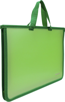 Папка для тетрадей Silwerhof 671949 Gems A4 340x245x40мм 1отд. зеленый пластик на молнии - купить недорого с доставкой в интернет-магазине