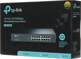 Коммутатор TP-Link TL-SF1016DS (L2) 16x100Мбит/с неуправляемый - купить недорого с доставкой в интернет-магазине