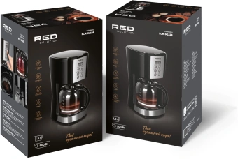 Кофеварка капельная Red Solution RCM-M1529 900Вт черный/серебристый - купить недорого с доставкой в интернет-магазине