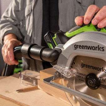 Циркулярная пила (дисковая) Greenworks GD24CS (ручная) D диска.:185мм (1500907CUB) - купить недорого с доставкой в интернет-магазине