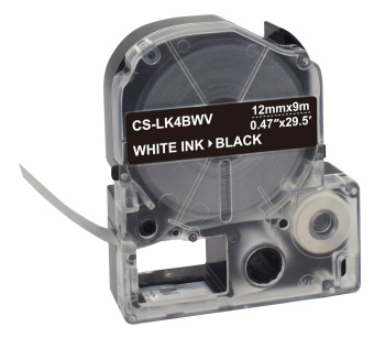 Картридж ленточный Cactus CS-LK4BWV LK-4BWV белый на черном 12x9 для Epson LW300/LW400/LW700/LW600P/LW1000P/K400/Z700/Z900 - купить недорого с доставкой в интернет-магазине