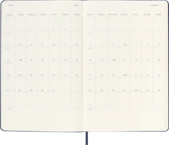 Еженедельник Moleskine ACADEMIC WKNT Large 130х210мм датир.18мес 208стр. синий сапфир - купить недорого с доставкой в интернет-магазине