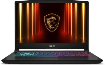 Ноутбук MSI Katana 15 HX B14WFK-618XRU Core i5 14450HX 16Gb SSD1Tb NVIDIA GeForce RTX 5060 8Gb 15.6" IPS FHD (1920x1080) FreeDOS black WiFi BT Cam (9S7-1587C1-618) - купить недорого с доставкой в интернет-магазине