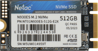 Накопитель SSD Netac PCIe 3.0 x2 512GB NT01N930ES-512G-E2X N930ES M.2 2242 - купить недорого с доставкой в интернет-магазине