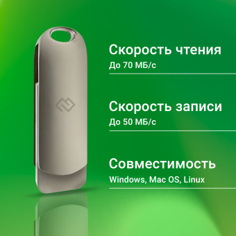 Флеш Диск Digma 128GB DRIVE3 DGFUM128A30SR USB3.0 серебристый - купить недорого с доставкой в интернет-магазине