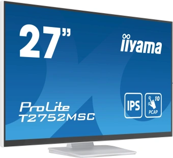 Монитор Iiyama 27" ProLite T2752MSC-W1 белый IPS LED 16:9 HDMI M/M глянцевая 1000:1 400cd 178гр/178гр 1920x1080 60Hz DP FHD USB Touch 6.7кг - купить недорого с доставкой в интернет-магазине