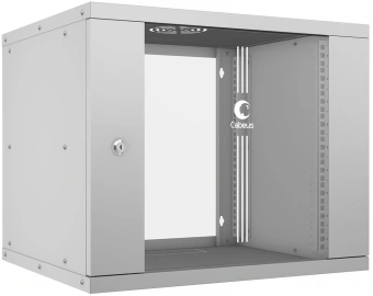Шкаф коммутационный Cabeus (WSC-05D-9U55/45) настенный 9U 550x450мм пер.дв.стекл 30кг серый IP20 сталь - купить недорого с доставкой в интернет-магазине