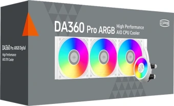 Система водяного охлаждения PcCooler DA360 Pro ARGB Soc-AM5/AM4/1200/1700/1851 белый 4-pin 33.8dB Al 300W Ret (DA360PRO-WHAWXX-GL) - купить недорого с доставкой в интернет-магазине