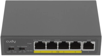 Коммутатор Cudy GS105P (L2) 5x1Гбит/с 4PoE+ управляемый - купить недорого с доставкой в интернет-магазине