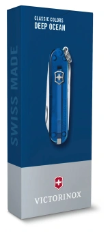Нож перочинный Victorinox Classic SD Deep Ocean (0.6223.T2G) 58мм 7функц. подар.коробка - купить недорого с доставкой в интернет-магазине