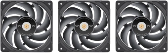 Вентилятор для корпуса Thermaltake Toughfan EX12 Pro Reverse 120х120x25 черный 4-pin 29.8дБ (упак.:3шт) (CL-F171-PL12BL-A) Ret - купить недорого с доставкой в интернет-магазине