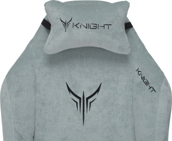 Кресло игровое Knight N1 Fabric серо-голубой Light-28 с подголов. крестов. металл - купить недорого с доставкой в интернет-магазине