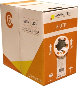 Кабель информационный Lanmaster LAN-6EUTP-PT-LSZH-GY кат.6 UTP 4 пары 23AWG LSZH внутренний 305м серый - купить недорого с доставкой в интернет-магазине