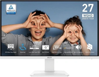 Монитор MSI 27" Pro MP273QW E2 белый IPS LED 1ms 16:9 HDMI M/M матовая 1300:1 400cd 178гр/178гр 2560x1440 100Hz DP Quad HD 2K (1440p) 3.95кг - купить недорого с доставкой в интернет-магазине