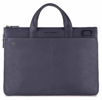 Деловая сумка Piquadro Black Square CA4021B3/BLU4 с отделением для ноутбука синий натур.кожа - купить недорого с доставкой в интернет-магазине