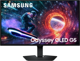 Монитор Samsung 27" Odyssey OLED G5 S27FG502SIXCI черный OLED LED 16:9 HDMI матовая 1000000:1 200cd 178гр/178гр 2560x1440 180Hz G-Sync FreeSync DP Quad HD 2K (1440p) 3.3кг - купить недорого с доставкой в интернет-магазине