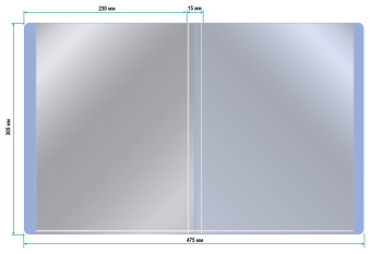 Папка-портфолио с 40 прозр.вклад. Бюрократ Gems GEMPP40AZURE A4 пластик 0.7мм карм.на лиц.стор. голубой топаз - купить недорого с доставкой в интернет-магазине