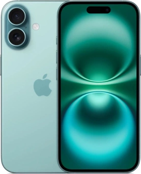 Смартфон Apple A3287 iPhone 16 256Gb бирюзовый моноблок 3G 4G 1Sim 6.1" 1179x2556 iOS 18 48Mpix 802.11 a/b/g/n/ac/ax/be NFC GPS Protect - купить недорого с доставкой в интернет-магазине