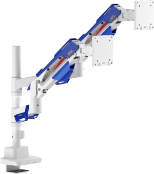 Кронштейн для мониторов Ultramounts UM744WB белый/синий 24"-57" макс.27кг крепление к столешнице поворот и наклон - купить недорого с доставкой в интернет-магазине