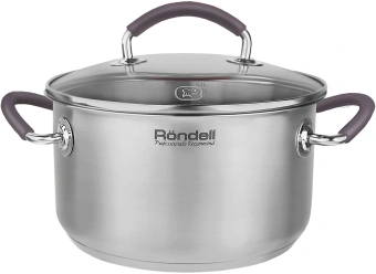 Кастрюля Rondell Akzent RDS-1387 2.1л. d=18см (с крышкой) стальной - купить недорого с доставкой в интернет-магазине