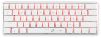 Клавиатура Оклик K763W механическая белый USB беспроводная BT/Radio Multimedia for gamer LED (1920562) кабель 1.5м - купить недорого с доставкой в интернет-магазине