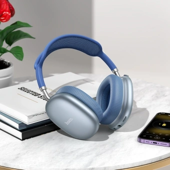 Гарнитура мониторные Hoco W55 1.2м синий беспроводные bluetooth оголовье (32690) - купить недорого с доставкой в интернет-магазине