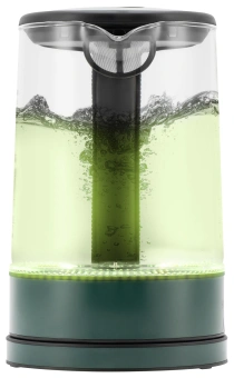 Чайник электрический Hyundai HYK-S4805 1.7л. 2200Вт темно-зеленый корпус: стекло/пластик - купить недорого с доставкой в интернет-магазине