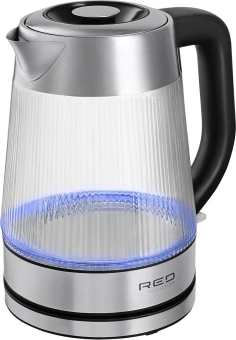 Чайник электрический Red Solution G121 1.8л. 2200Вт черный/серебристый корпус: стекло/металл/пластик - купить недорого с доставкой в интернет-магазине
