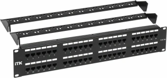 Патч-панель ITK PP48-2UC5EU-D05 19" 2U 48xRJ45 кат.5E UTP - купить недорого с доставкой в интернет-магазине