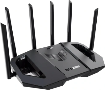 Роутер беспроводной Asus TUF-BE9400 BE9400 100/1000/2500BASE-T черный - купить недорого с доставкой в интернет-магазине