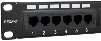 Патч-панель Rexant 04-0021 19" 1U 24xRJ45 кат.5E UTP - купить недорого с доставкой в интернет-магазине