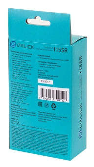 Мышь Оклик 115SR черный оптическая 1000dpi USB для ноутбука 3but (492888) - купить недорого с доставкой в интернет-магазине