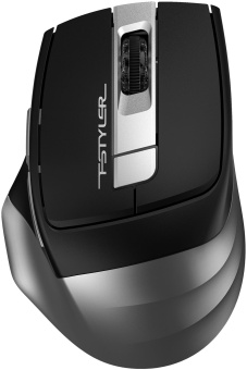 Мышь A4Tech Fstyler FB35S серый/черный оптическая (2000dpi) беспроводная BT/Radio USB для ноутбука (5but) - купить недорого с доставкой в интернет-магазине