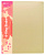 Папка панорама на 4-х кольцах Бюрократ Pastel PAST0740/4RYEL A4 пластик 0.7мм кор.40мм торц.карм с бум. встав желтый