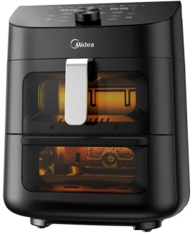 Аэрогриль Midea MAF-CY110A 11л 1550Вт черный/серебристый - купить недорого с доставкой в интернет-магазине