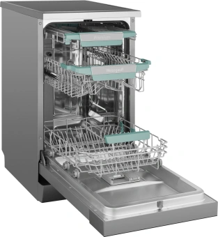 Посудомоечная машина Weissgauff DW 4539 Inverter Touch AutoOpen Inox серебристый (узкая) инвертор - купить недорого с доставкой в интернет-магазине