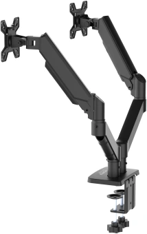 Кронштейн для мониторов ЖК Buro BU-M12 черный 17"-32" макс.10кг крепление к столешнице поворот и наклон - купить недорого с доставкой в интернет-магазине