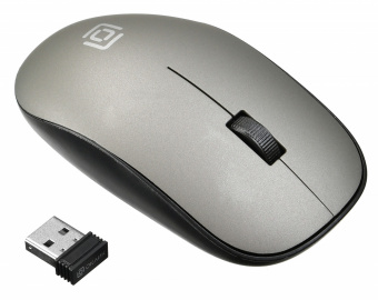 Мышь Оклик 515MW черный/серый оптическая (1000dpi) беспроводная USB для ноутбука (3but) - купить недорого с доставкой в интернет-магазине