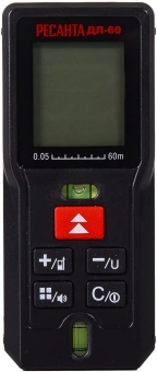 Лазерный дальномер Ресанта ДЛ-60 2кл.лаз. 670нм цв.луч. красный (61/10/516) - купить недорого с доставкой в интернет-магазине