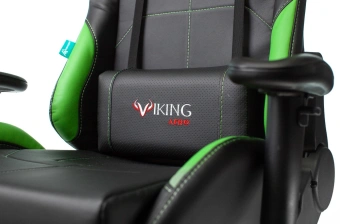 Кресло игровое Zombie VIKING 5 AERO черный/салатовый эко.кожа с подголов. крестов. пластик - купить недорого с доставкой в интернет-магазине
