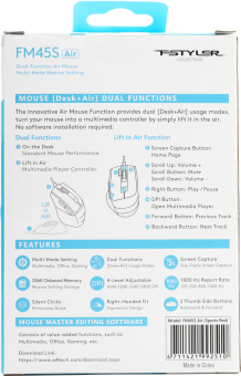 Мышь A4Tech Fstyler FM45S Air красный/черный оптическая 2400dpi silent USB 7but (FM45S AIR USB (SPORTS RED)) - купить недорого с доставкой в интернет-магазине